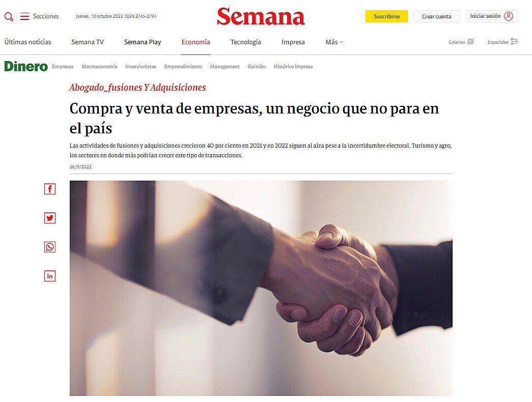 Compra y venta de empresas, un negocio que no para en el pas